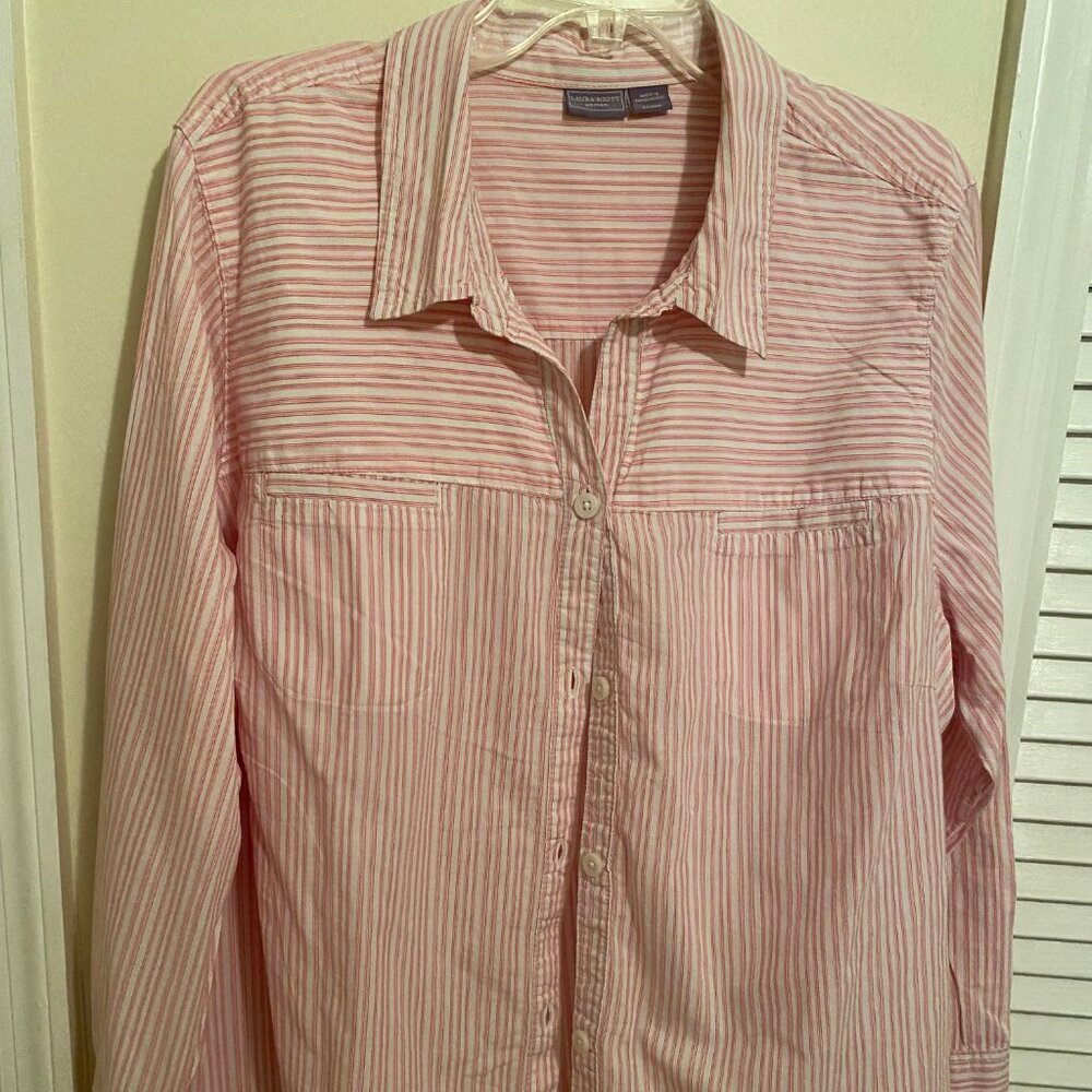 Pink and White striped shirt